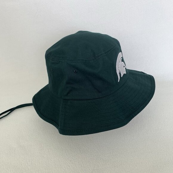 Zephyr Michigan State Spartans NCAA Green Bucket Hat w/ Chin Strap Size L/XL New - Picture 3 of 11